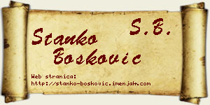 Stanko Bošković vizit kartica